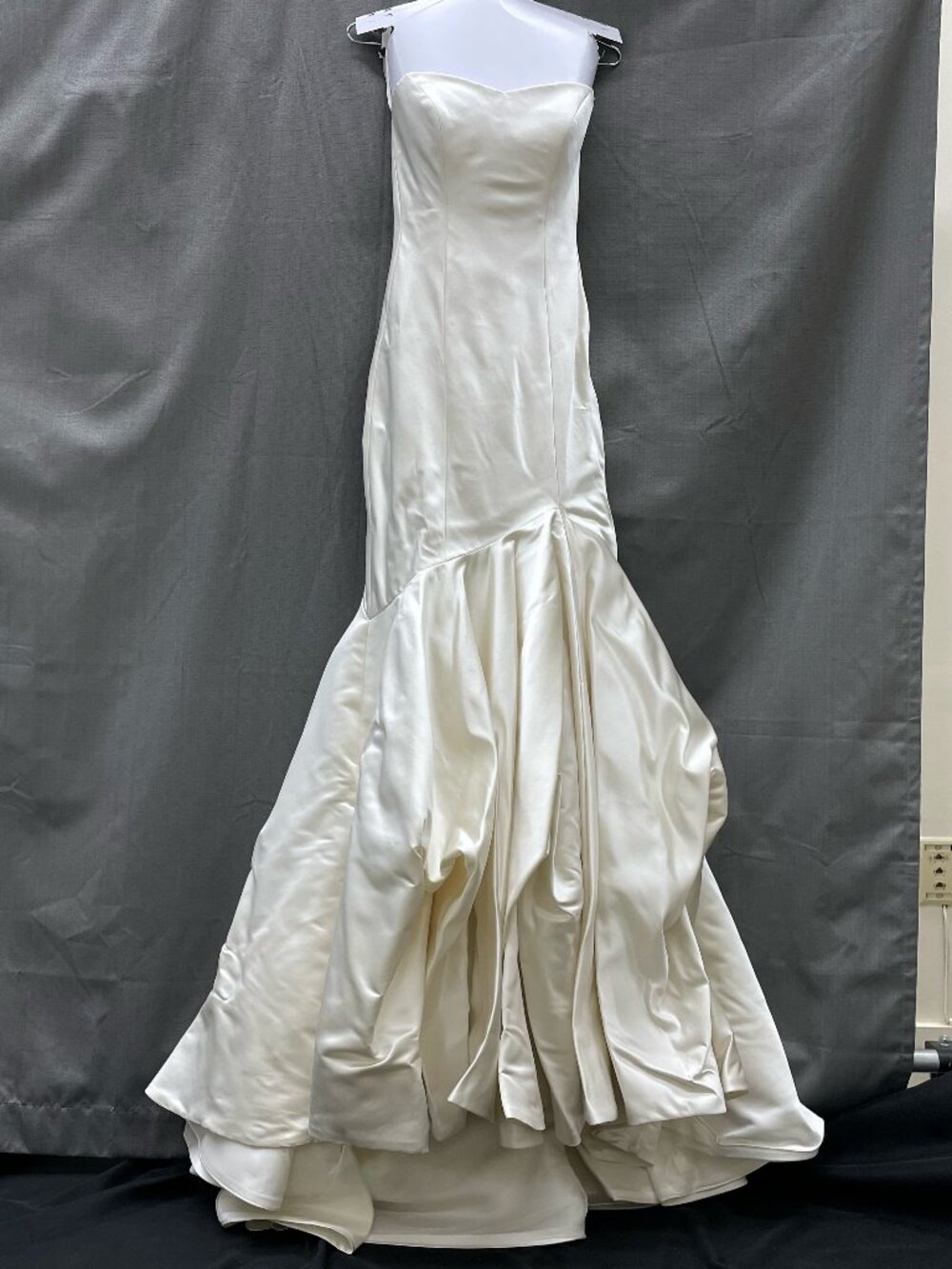 Anna Maier "Celine" Satin Asymmetrical Wedding Dress Size 2